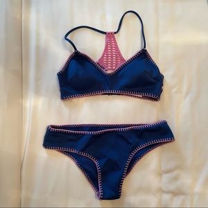 Never Worn** Blue & Pink Victoria’s Secret Bikini - Size Medium